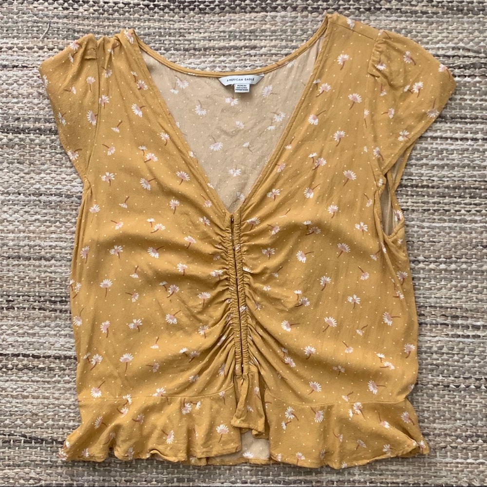 Mustard Shirt Dandelion Print